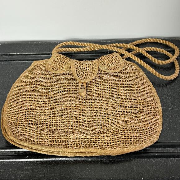 Vintage Bag Bazaar Woven Raffia Shoulder Bag - Picture 4 of 6